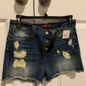 7 For All Man Kind Jean Shorts